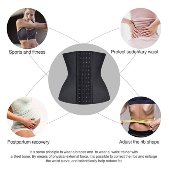 NEW Waist Cincher Latex Trimmer Corset Body Shaper - Picture 6 of 10